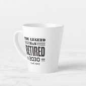 Pensioengeschenk voor Coworker Custom Latte Mok (Linkerhoek)