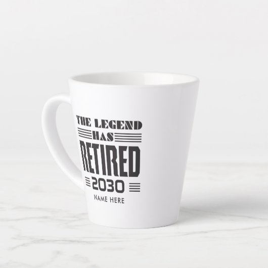 Pensioengeschenk voor Coworker Custom Latte Mok (Linkerhoek)