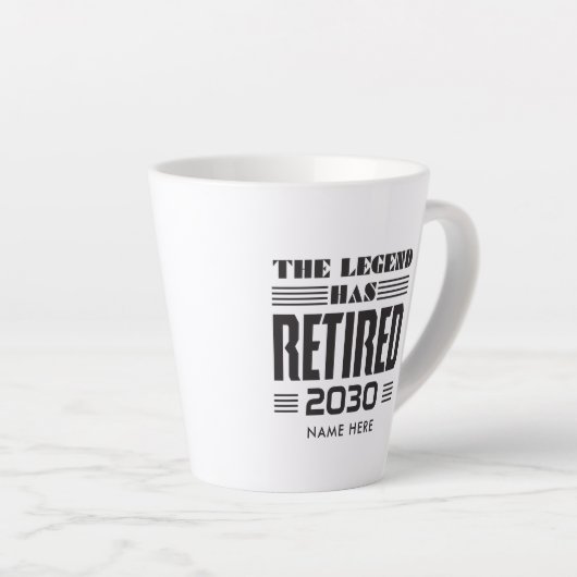 Pensioengeschenk voor Coworker Custom Latte Mok (Rechterhoek)