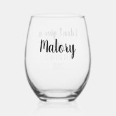 Pensioengeschenken voor vrouwen, pensioengeschenke wijnglas zonder voet (Achterkant)