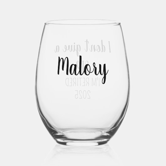 Pensioengeschenken voor vrouwen, pensioengeschenke wijnglas zonder voet (Achterkant)