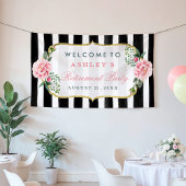 Pensioengevel Romantic Floral Stripes Spandoek