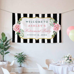 Pensioengevel Romantic Floral Stripes Spandoek