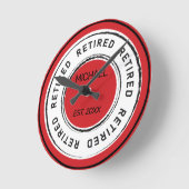 Pensioengift van de gepensioneerde ronde klok (Hoek)