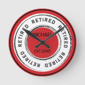 Pensioengift van de gepensioneerde ronde klok (Voorkant)