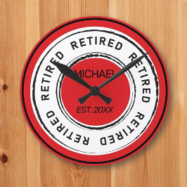 Pensioengift van de gepensioneerde ronde klok