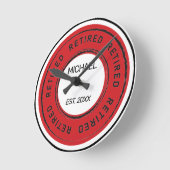 Pensioengift van de gepensioneerde ronde klok (Hoek)