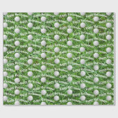 PensioenGolf-ballen op gras-wrapppapier Cadeaupapier (Vlak)