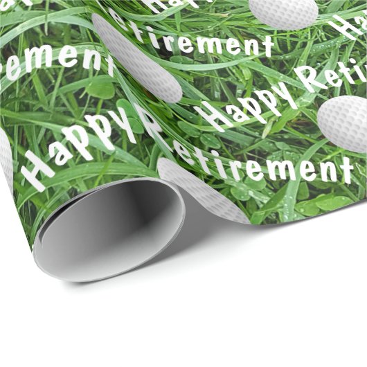PensioenGolf-ballen op gras-wrapppapier Cadeaupapier (Rol Hoek)