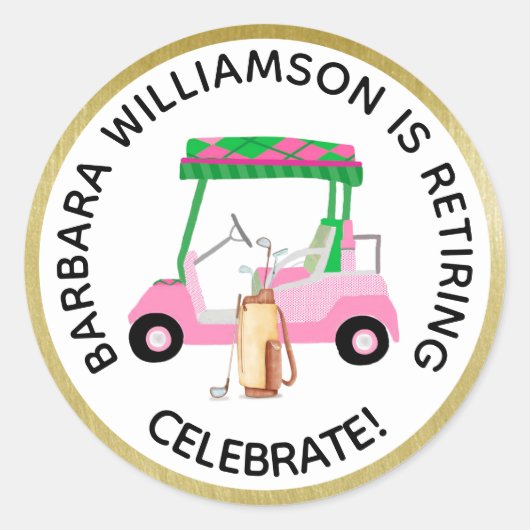 PensioenGolf Thmet bijzondere rechten Ronde Sticker (Voorkant)