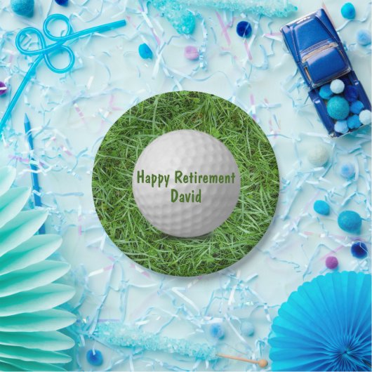PensioenGolfbal op Bord met graspapier (Feest)