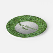 PensioenGolfbal op Bord met graspapier (Gekanteld)