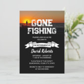 PensioenGone Geviste Sunset Ocean Vissen Kaart (Staand voorkant)