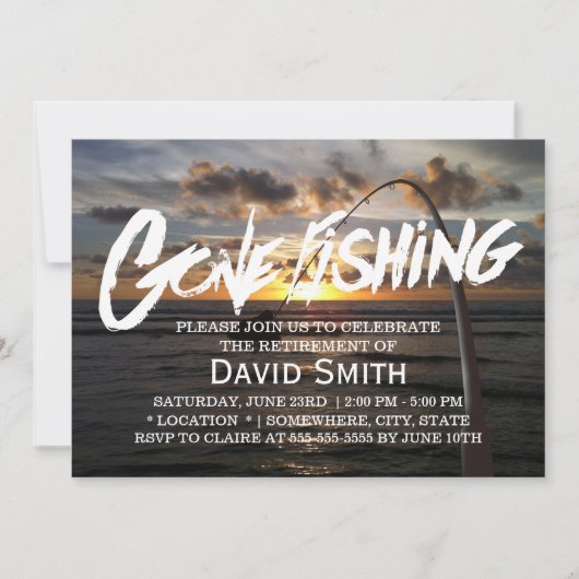 PensioenGone Vissen Summer Beach Sunset Kaart (Voorkant)