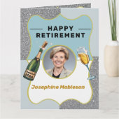 Pensioengroep verlaten kaart gepensioneerde werkne (Voorkant)