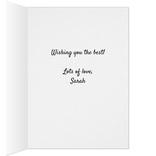 Pensioenkaart met strand, zee en blauwe lucht (Binnen (Rechts))