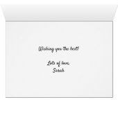 Pensioenkaart met strand, zee en blauwe lucht (Binenzijde Horizontaal (Onderkant))