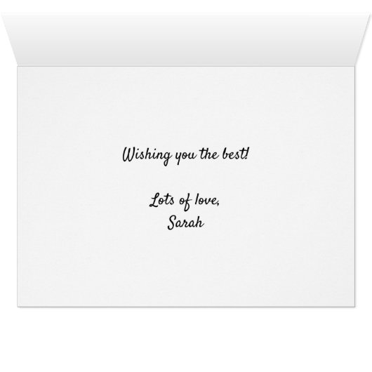 Pensioenkaart met strand, zee en blauwe lucht (Binenzijde Horizontaal (Onderkant))