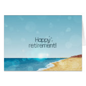 Pensioenkaart met strand, zee en blauwe lucht (Voorkant Horizontaal)