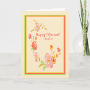 Pensioenkaart voor doctorenvanger en roze bloemen kaart