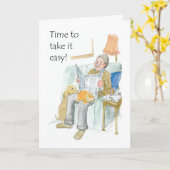 Pensioenkaart voor een Man Kaart (Gele Bloem)