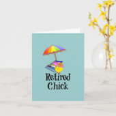 Pensioenkip, Humor over pensioen Kaart (Gele Bloem)