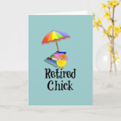 Pensioenkip, Humor over pensioen Kaart (Gele Bloem)