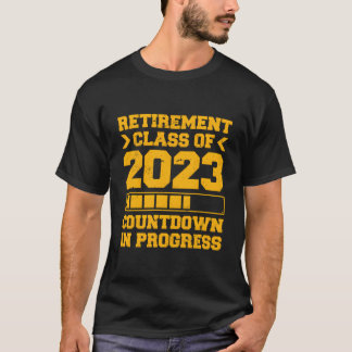 Pensioenklas van 2023 Aftellen in uitvoering T-shirt