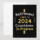 pensioenklas van 2024 telt af in gang kaart (Voorkant / Achterkant)