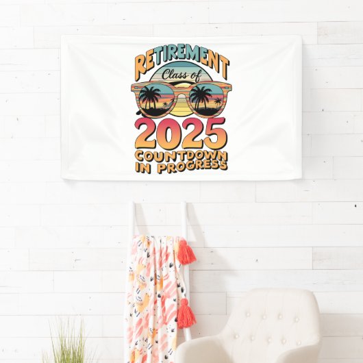 Pensioenklas van 2025 Aftelling is bezig  Spandoek (Insitu)