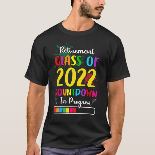 Pensioenklasse van 2022 afrekening van de lopende  t-shirt (Voorkant)