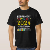 Pensioenklasse van 2024 Aftellen Gepensioneerde le T-shirt (Voorkant)