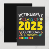 Pensioenklasse van 2025 aftellen in proces feestdagenkaart (Voorkant / Achterkant)