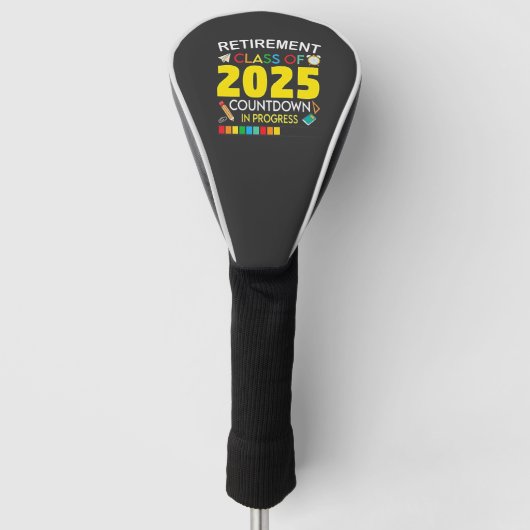 Pensioenklasse van 2025 aftellen in proces golfheadcover (Voorkant)