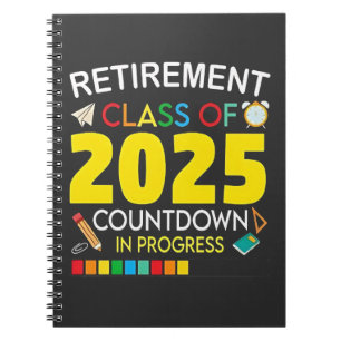 Pensioenklasse van 2025 aftellen in proces notitieboek