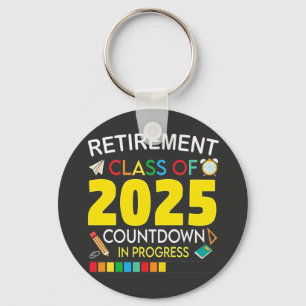 Pensioenklasse van 2025 aftellen in proces sleutelhanger