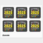 Pensioenklasse van 2025 aftellen in proces vierkante sticker (Vel)