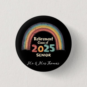 Pensioenklasse van 2025 Senior Milestone Moment Ronde Button 3,2 Cm