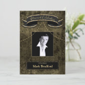 Pensioenkoorts Black Brown Gold Foto Kaart (Staand voorkant)