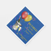 Pensioenkoorts blauw papier Napkin Servet (Hoek)