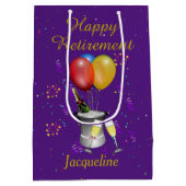 Pensioenkoorts Paars mousserende wijn Medium Cadeauzakje (Achterkant)