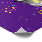 Pensioenkoorts Paars mousserende wijn Poster (Hoek)