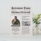 Pensioenkrant teken Gift Militair Briefhoofd (Staand voorkant)