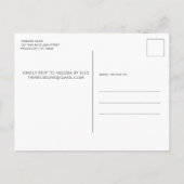 Pensioenlegering van de politie met een blauwe lij uitnodiging briefkaart (Achterkant)