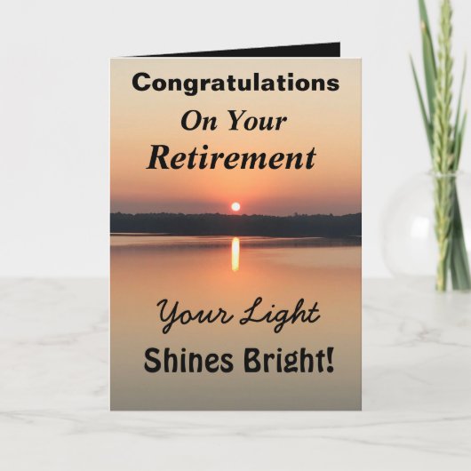 Pensioenlicht Schijnt Helder Zonsondergang Zonnesc Kaart (Voorkant)