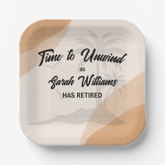 Pensioenmaatschappij Afscheidsfeest Papieren Bordje (Voorkant)