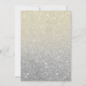 Pensioenmodern ivoor & zilver glitter kaart (Achterkant)