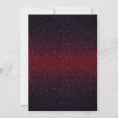 Pensioenmodern Roos Floral Burgundy Red Glitter Kaart (Achterkant)