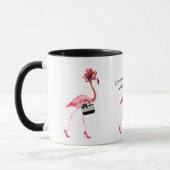 Pensioenmodus! Chique stijlvolle roze flamingo Mok (Links)