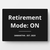 Pensioenmodus: FUNNY Pensionering AAN Fotoplaat (voorkant)